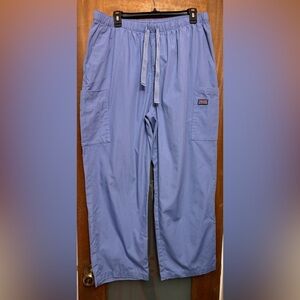 Cherokee Ceil Blue Drawstring Elastic Waist Scrub Uniform Pants- Large 3 pr LOT